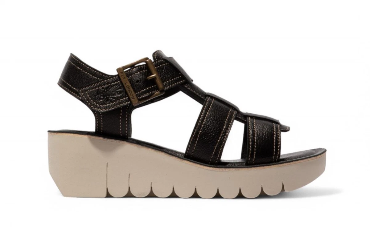 London Rebel - Daisy - Sandali con tacco oro decorati
