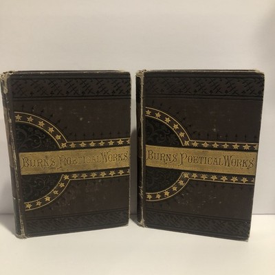 Poetical Works Robert Burns Illustrations Two Volume Set Thistle Edition c. 1881