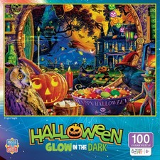 Glow-in-the-Dark Halloween 100-Piece Jigsaw Puzzle