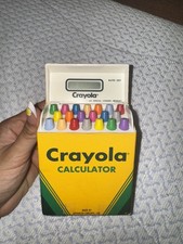 Vintage Crayola Calculator Crayon Box Please Read-Not Working