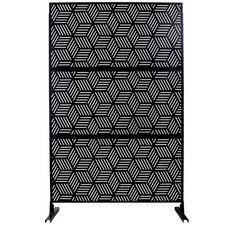 Outdoor  Indoor Privacy Screen Metal Privacy Screen 76" H48" W,Freestanding De