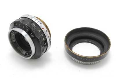 RARE[Near MINT w/Hood] Sankyo Koki W-KOMURA 35mm F3.5 Lens for