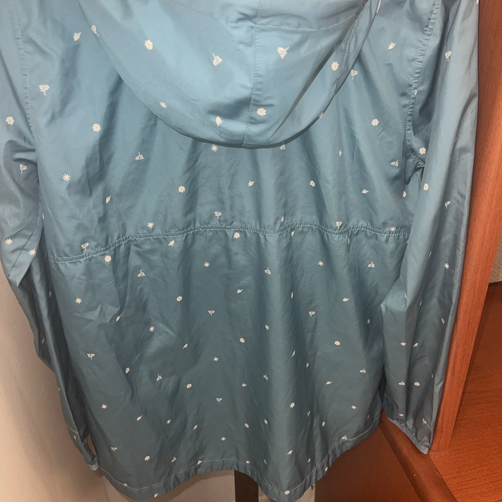 The North Face Womens S Zip Hood Blue Anorak Packable Rain Jacket Printed Light thumbnail 3