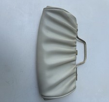 Excellent Vintage After Five Vinyl Snap Clutch Handbag Purse Bone 50  s-60  s