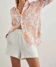 Rails Charli Shirt Orange Painted Fruits
