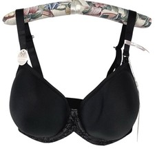 Cake Lingerie Womens Waffles Nursing Tshirt Bra 30F Black Full Coverage Support