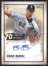 2021 Topps 70 Years of Baseball Autographs #70YAZB Zack Burdi 042