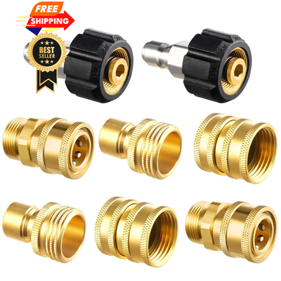 #ad Twinkle Star Pressure Washer Adapter Set Quick Disconnect Kit 8 Sets Brass $50.98