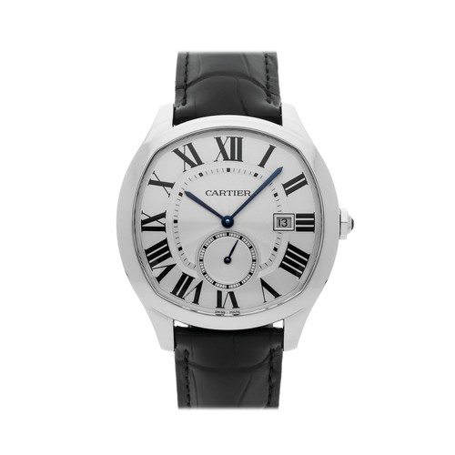 Cartier Drive de Cartier Steel Auto 40mm Silver Dial Strap Watch  WSNM0004