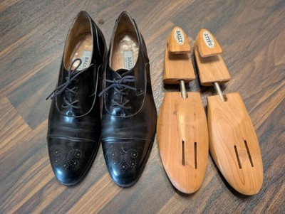 Bally ''Gino'' Cap Toe Medallion Black Dress Shoes With Shoe Trees *RARE* 10.5 EEE