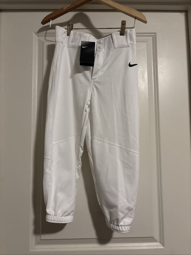Boys XL Nike Vapor Pro High Cuff Tailored Fit White Baseball Pants NWT