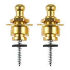 2x Gold Guitar Strap Locks Set Security Quick Release for Electric Bass Acoustic