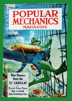 POPULAR MECHANICS MAGAZINE AUGUST 1951 - VINTAGE TECHNOLOGY SCIENCE AUTOMOBILES