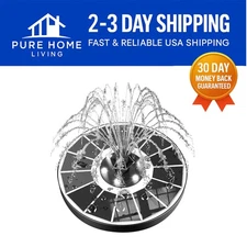 Solar-Powered Glass Fountain for Bird Baths - Stylish Outdoor Water Feature