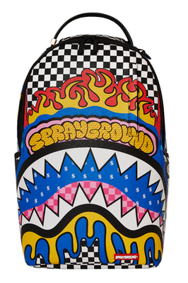 sprayground リュック SPRAYGROUND MOSH PIT BACKPACK - Punk Rock Sharks in Paris Bag