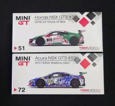 Mini GT Honda NSX GT3 Acura NSX GT3 1/64 Diecast Set of 2 Near Mint