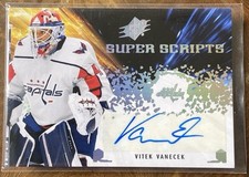 2021-22 UD SPX #SS-VV VITEK VANECEK SUPER SCRIPTS AUTO SPX WASHINGTON CAPITALS!!