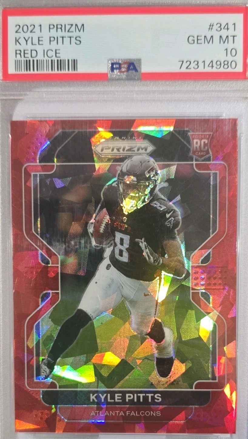 2021 Panini Prizm - Rookie Kyle Pitts #341 Red Ice Prizm (RC)
