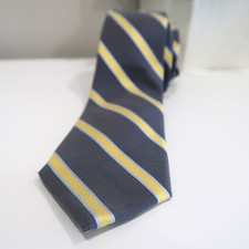 Ben Sherman Gray Yellow Stripe Slim Designer Tie Business Tie