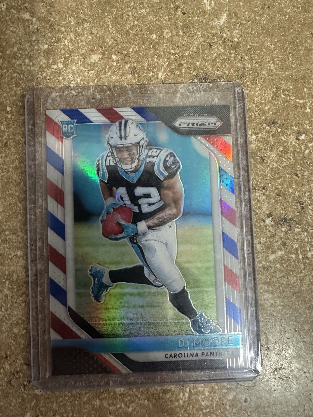 2018 Panini Prizm - Rookie D.J. Moore #207 Red White & Blue Prizm (RC)