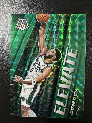 2020-21 Mosaic Jayson Tatum Elevate Green Prizm #25 - Celtics