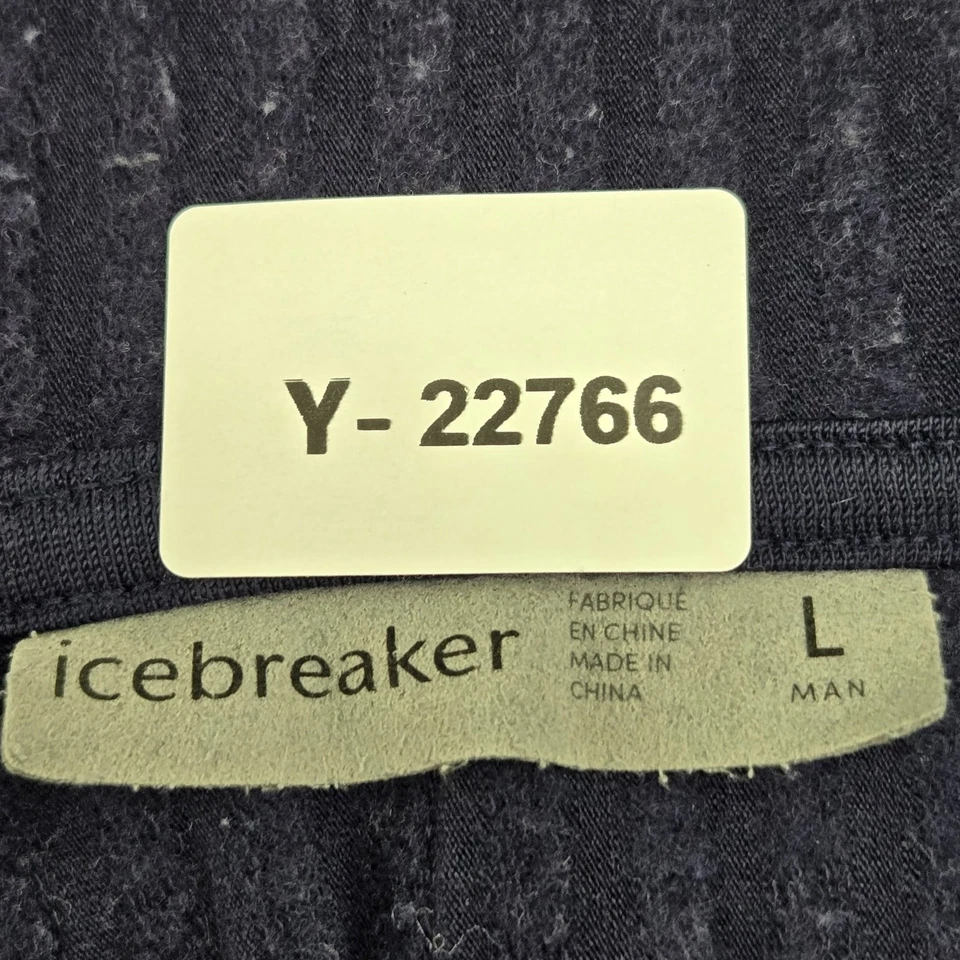 Chaqueta Icebreaker Hombre L Azul Marino Elastano Lana Descendente LS Cremallera Con Capucha Foto 2 de 4