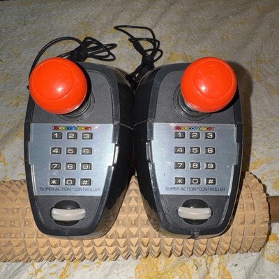 Colecovision (2) Super Action Controller Joysticks Vintage UNTESTED AS IS