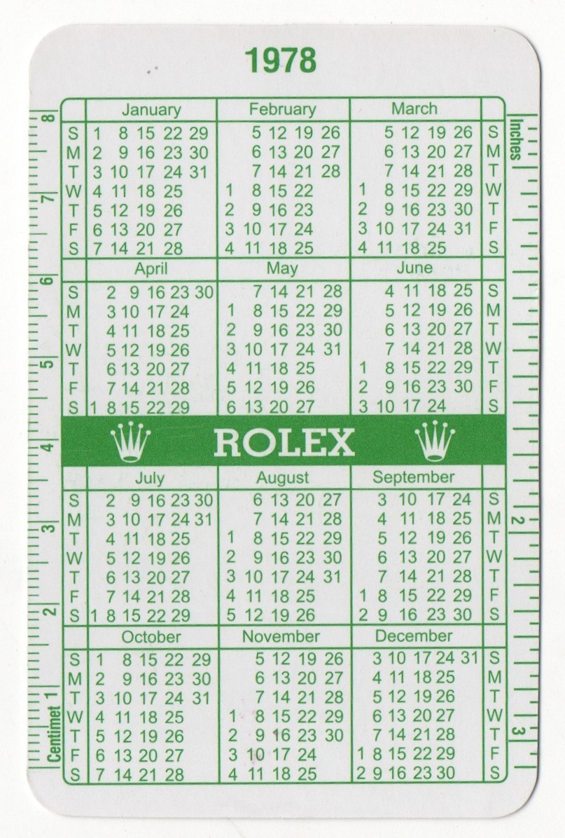 Vintage 1978-1979 Rolex Submariner GMT Daytona Explorer Sea Dweller OEM Green Calendar