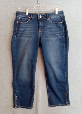 Code Bleu Women's Jeans Size 8 Missy 30'' W  23'' I Pockets Studds Maya Straight