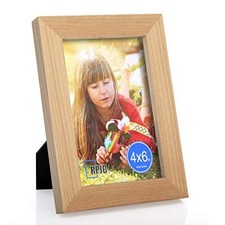 Picture Frames Made of Solid Wood High Definition Glass for Table 4x6 Natural