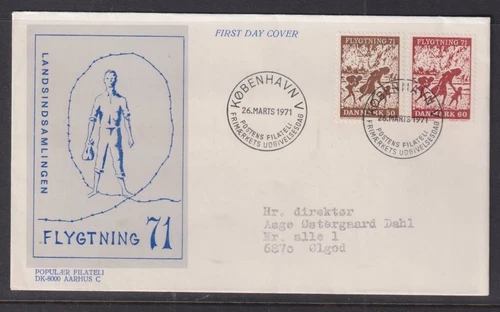 Denmark 1971 Refugees "Popular" First Day Cover Addressed