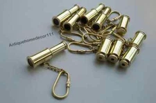 Lot of 50 Pcs Handmade Nautical Brass Antique Telescope Key Chain Key Ring Gift