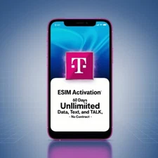 T-Mobile Prepaid $50| 60 DAYS  | E-SIM | CARD | Unlimited Talk, Text, and Data