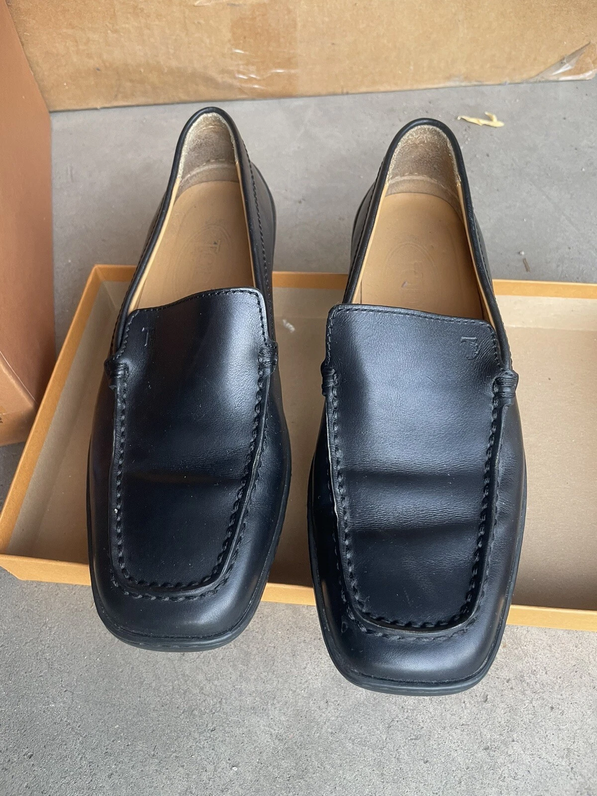 TOD’S TOD'S MOCASSINI DONNA NERI IN PELLE SCARPE DA GUIDA 35 5