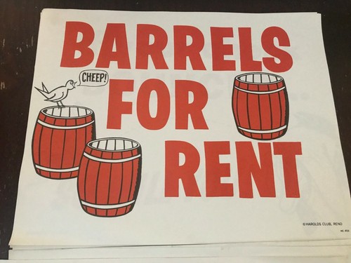 Vintage Harold's Club Casino Advertising Print Reno NEVADA- Lot of 10 Signs - Picture 6 of 12