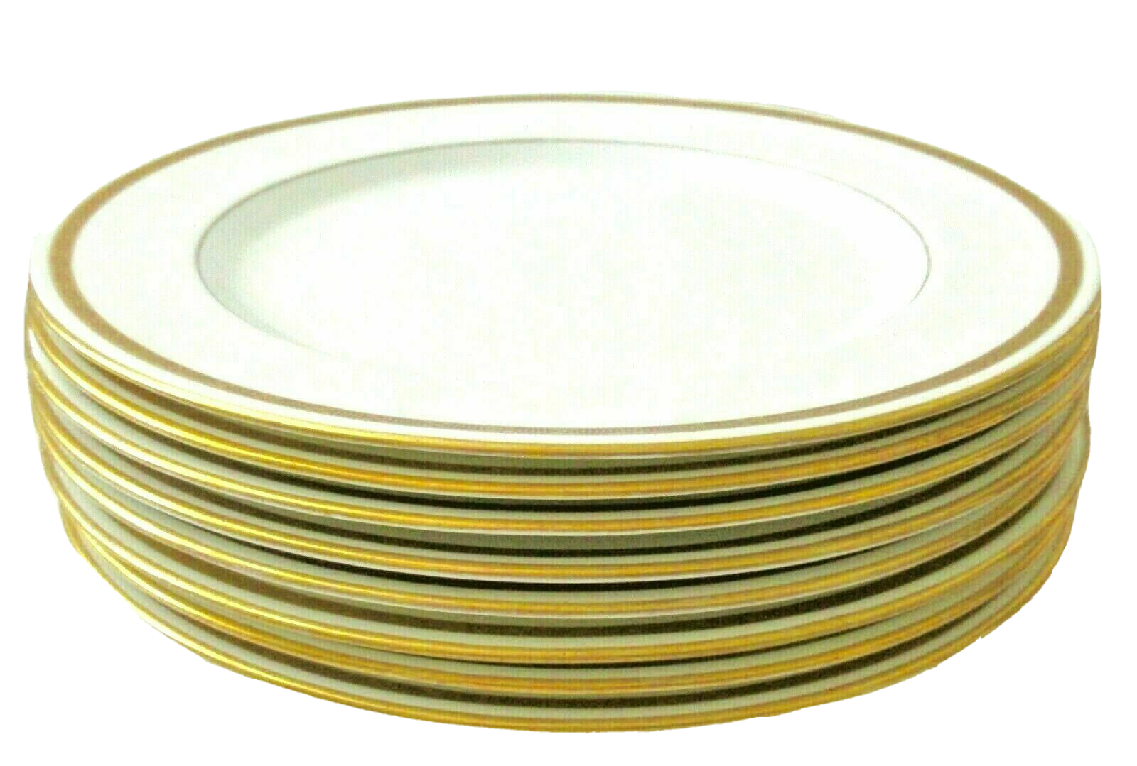 🎁 Set 8 Antique AYNSLEY PLATES English Bone China ART DECO Gold Band 9