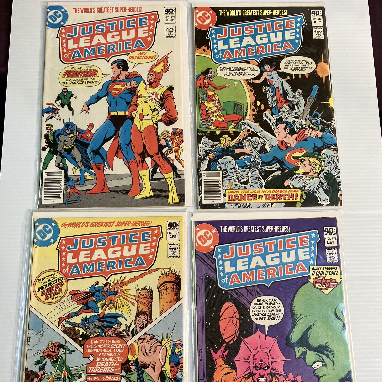 Justice league of America 177-180 Dc Comic lot HIGH GRADE Superhero Comics