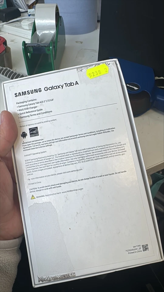 Samsung Galaxy Tab A (2019) SM-T290 Tablet 32GB Wi-Fi 8 in -Black - USA IMPORT - Image 3 of 4