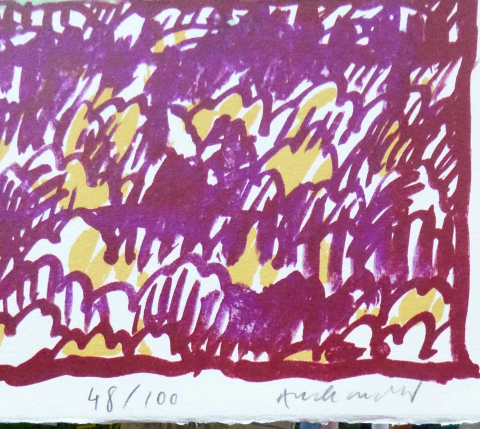 Pierre Alechinsky "Objetos Voladores Galácticos" 1977 Litografía numerada firmada a mano Foto 3 de 4