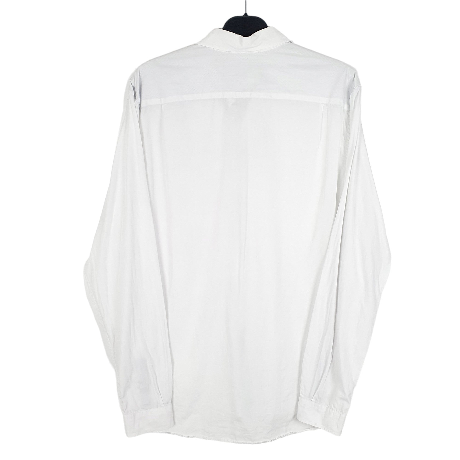 LACOSTE White Shirt Slim Fit Long Sleeve Casual Cotton Mens S image 3