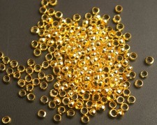 5000 pcs Gold plated rondelle crimp beads 2mm