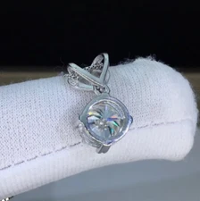 2.50Ct Lab Created Diamond Solitaire Pendant 14K White Gold Finish Free Chain