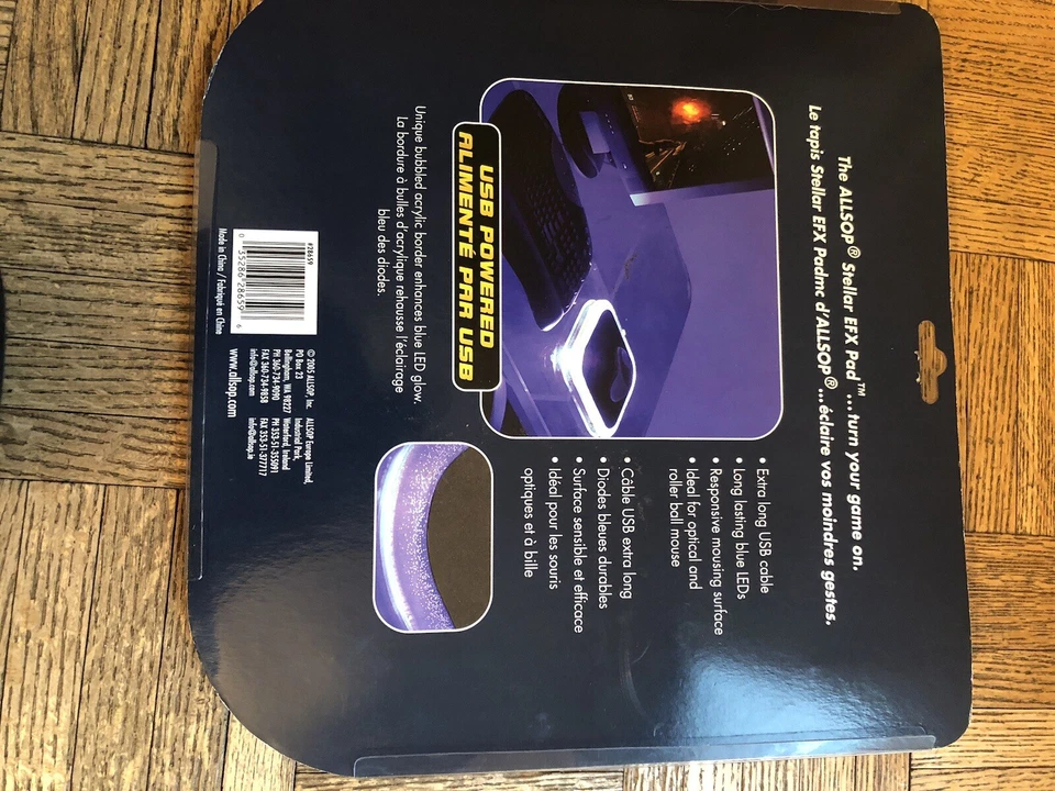 Allsop Stellar EFX Mouse Pad USB LED Glow Boarder Blue NEW - Image 3 of 4