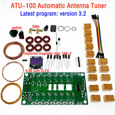 ATU-100 DIY Kits Auto Antenna Tuner By N7DDC 7x7 Firmware Programmed / SMT+OLED
