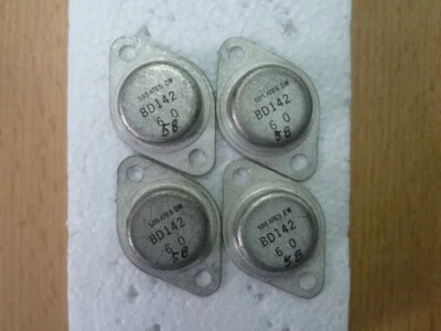 BD142 (2N3055-Replace) - NOS von SGS / ATES; abgeglichenes Quartett - Bild 1 von 4