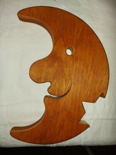 Kinderzimmer Fernster > Deko Mond < Bild > Natur Holz Mond < Kinder Deko Top,