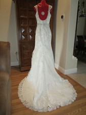 boutique wedding dress size 8 white with lace