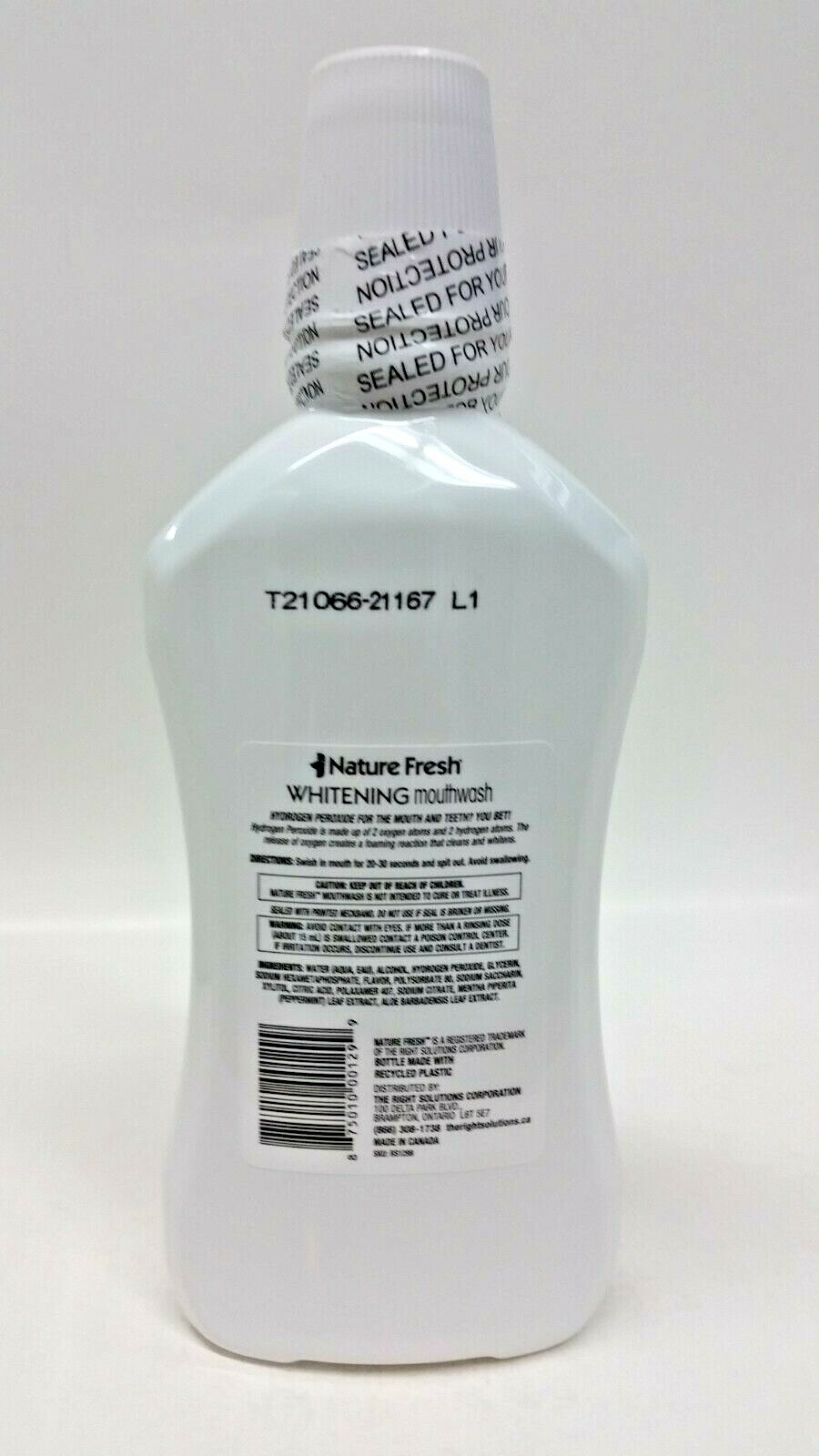 ( LOT 8 ) NatureFresh Whitening Natural Peppermint Mouthwash 18 FL oz Ea SEALED