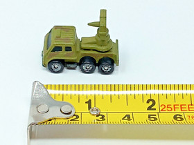 Micro Machines Funrise 1988 ? mini USA Military Truck w/ Anntenna / comms Dish