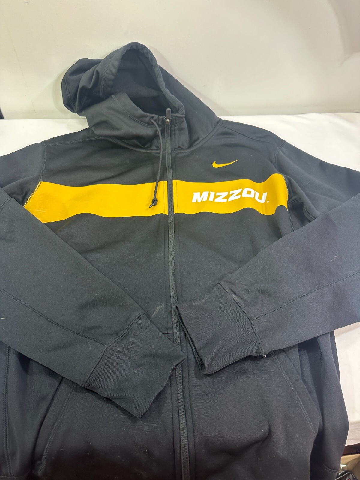 SACAI X NIKE Nike Mizzou Missouri Tigers giacca manica lunga con cappuccio nera taglia large L